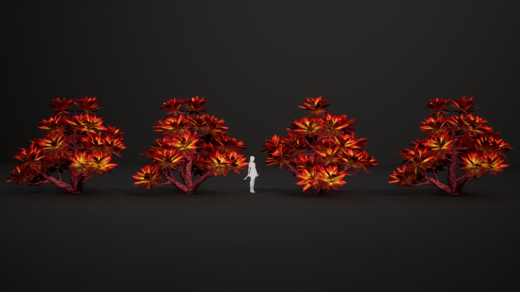 魔法の森の象徴 ジェリルダリー・レッドツリー 3Dモデル