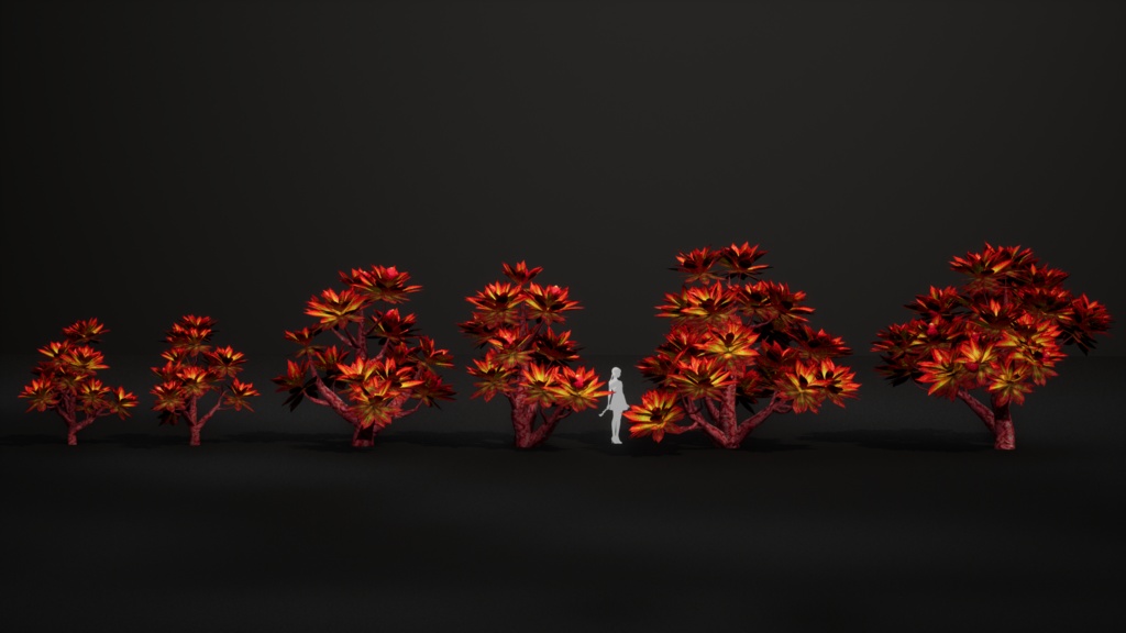 魔法の森の象徴 ジェリルダリー・レッドツリー 3Dモデル