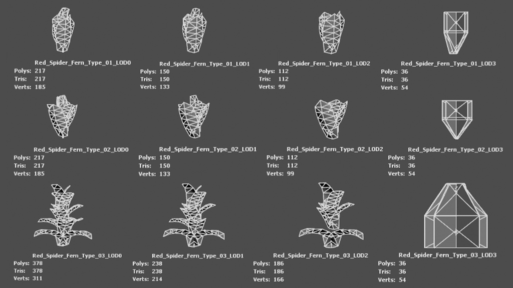 赤いクモのシダ 10種メガ・プラントパック
