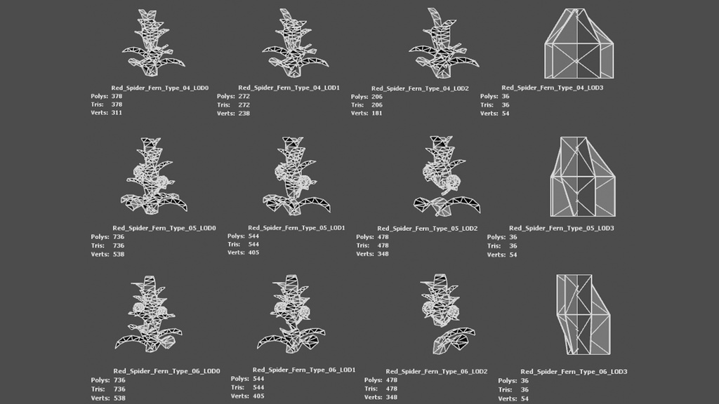 赤いクモのシダ 10種メガ・プラントパック