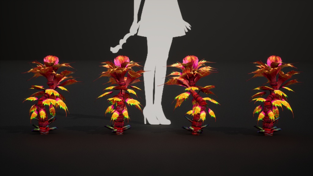 赤いピーマンのサボテン 3Dモデル