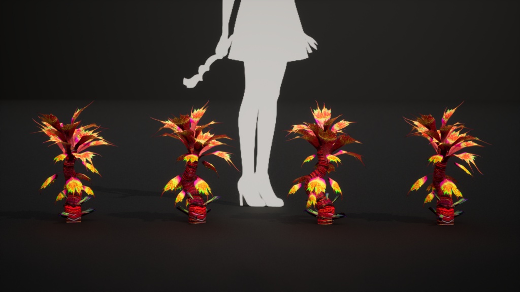 赤いピーマンのサボテン 3Dモデル