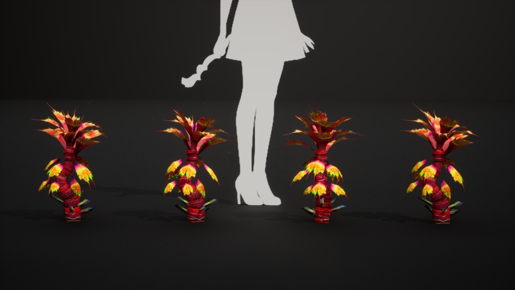 赤いピーマンのサボテン 3Dモデル