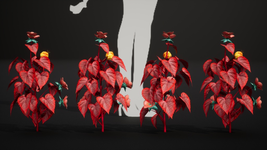 マゼンタ・ポインセチア・フラワー 3Dモデル
