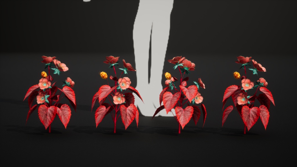 マゼンタ・ポインセチア・フラワー 3Dモデル