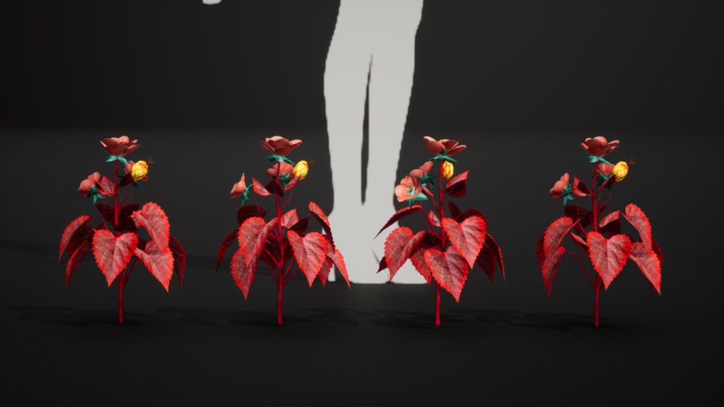 マゼンタ・ポインセチア・フラワー 3Dモデル