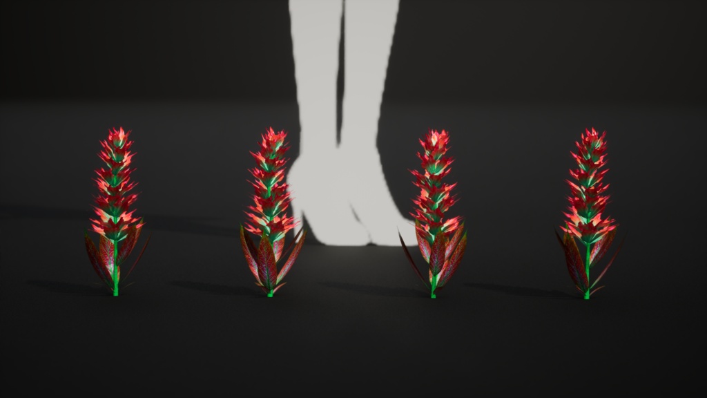 赤いトリリウム・エレクトゥム 3Dモデル