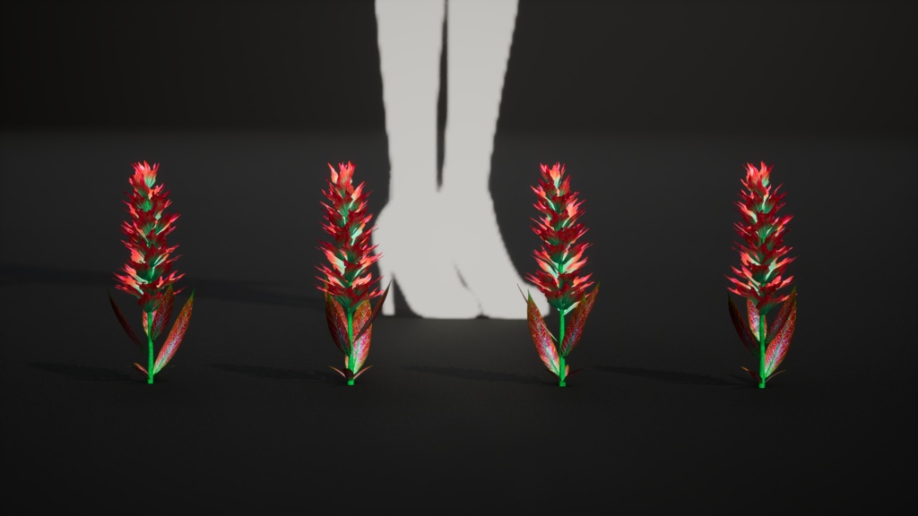 赤いトリリウム・エレクトゥム 3Dモデル