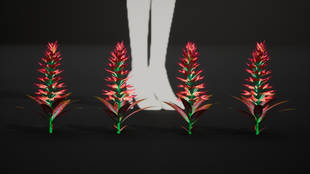 赤いトリリウム・エレクトゥム 3Dモデル