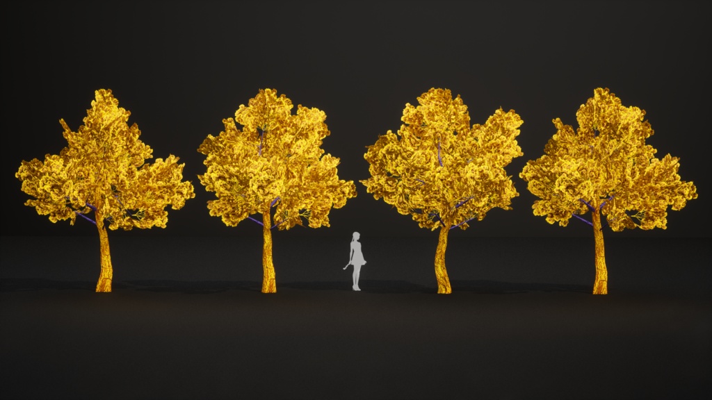 黄金の王冠の樹 ゴールデン・クラウン・ツリー 3Dモデル
