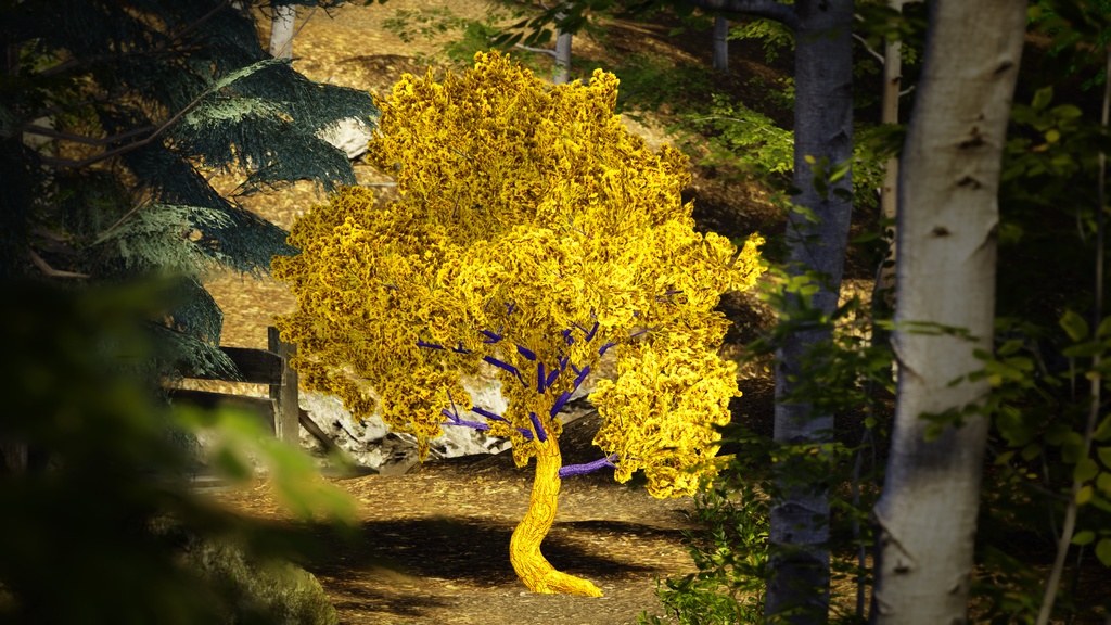 黄金の王冠の樹 ゴールデン・クラウン・ツリー 3Dモデル