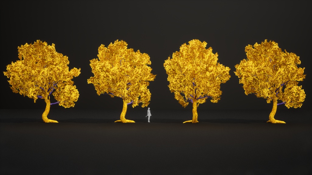 黄金の王冠の樹 ゴールデン・クラウン・ツリー 3Dモデル