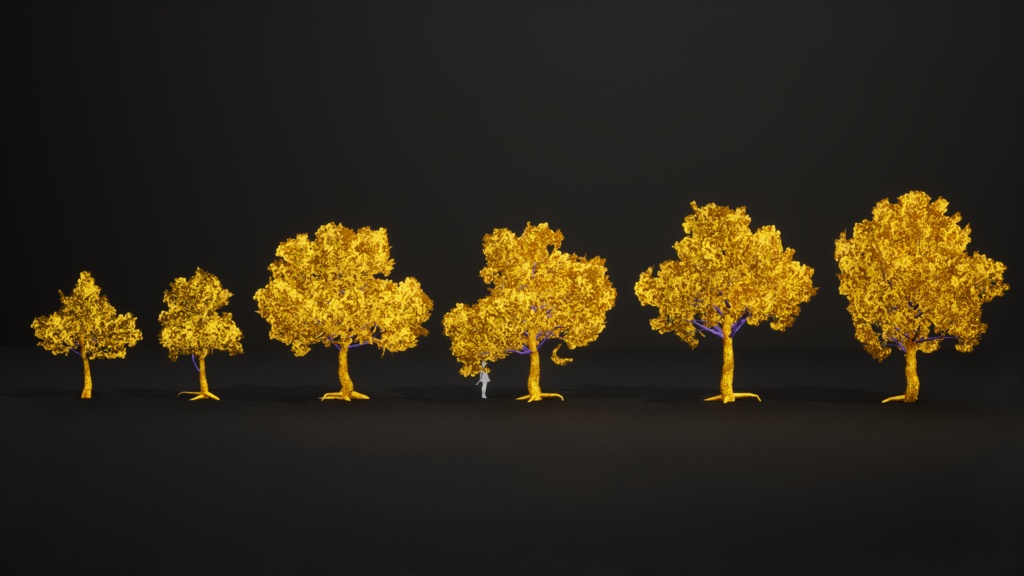 黄金の王冠の樹 ゴールデン・クラウン・ツリー 3Dモデル
