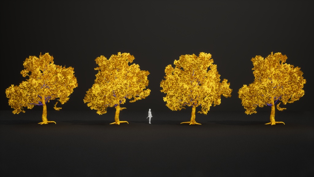 黄金の王冠の樹 ゴールデン・クラウン・ツリー 3Dモデル
