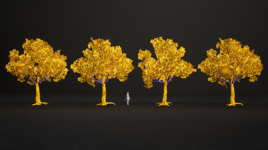黄金の王冠の樹 ゴールデン・クラウン・ツリー 3Dモデル
