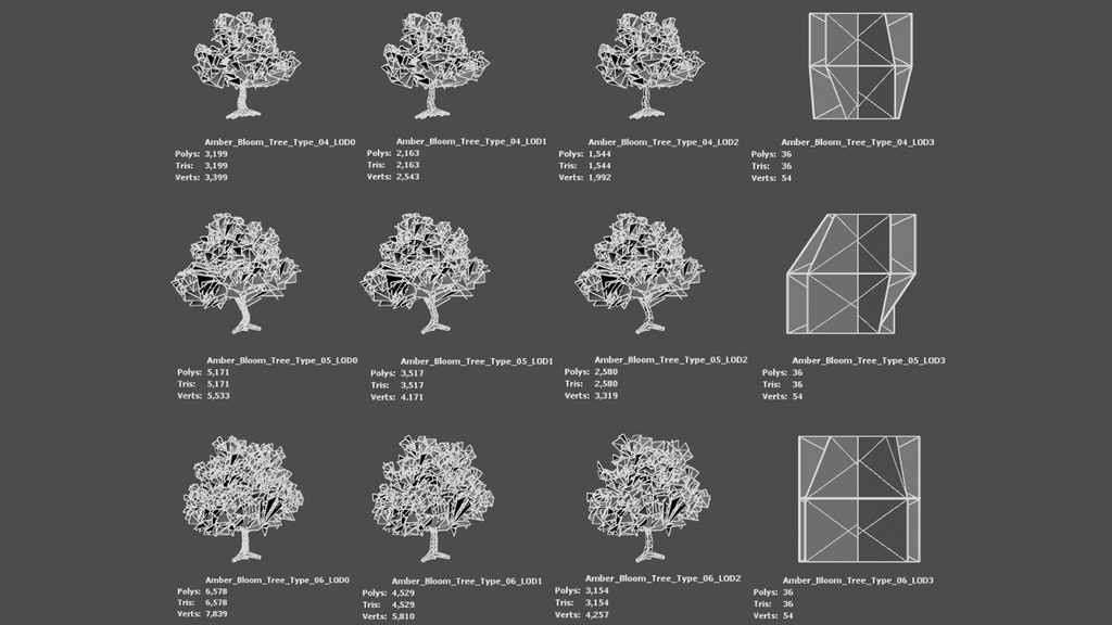 琥珀の花咲く樹 アンバー・ブルーム・ツリー 3Dモデル