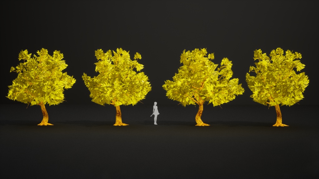 琥珀の花咲く樹 アンバー・ブルーム・ツリー 3Dモデル