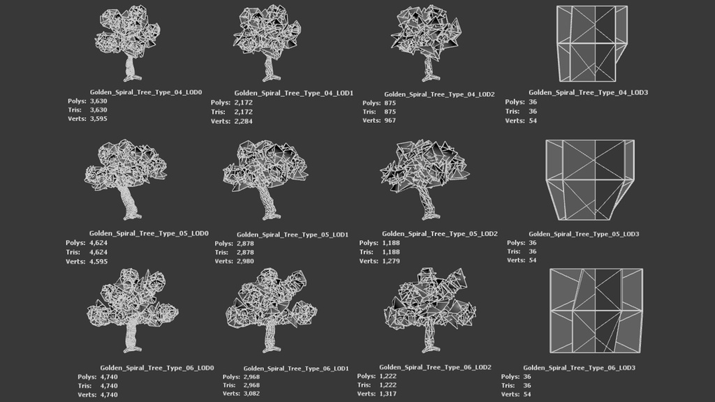 黄金の螺旋樹 ゴールデン・スパイラル・ツリー 3Dモデル
