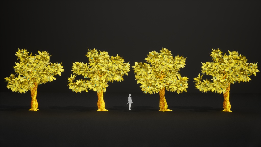 黄金の螺旋樹 ゴールデン・スパイラル・ツリー 3Dモデル