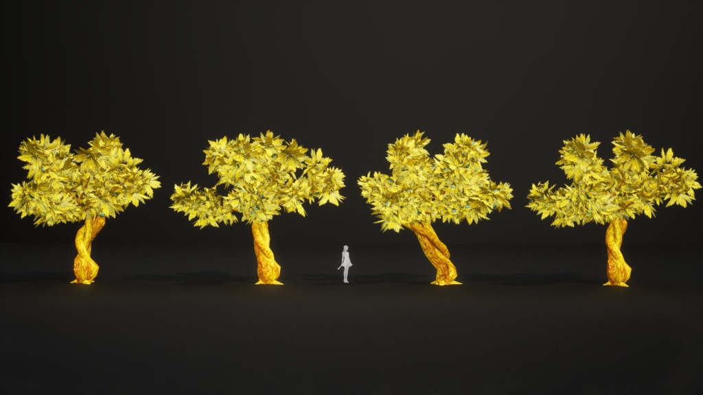 黄金の螺旋樹 ゴールデン・スパイラル・ツリー 3Dモデル