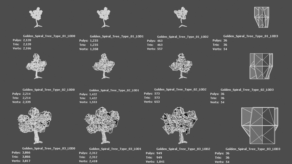 黄金の螺旋樹 ゴールデン・スパイラル・ツリー 3Dモデル