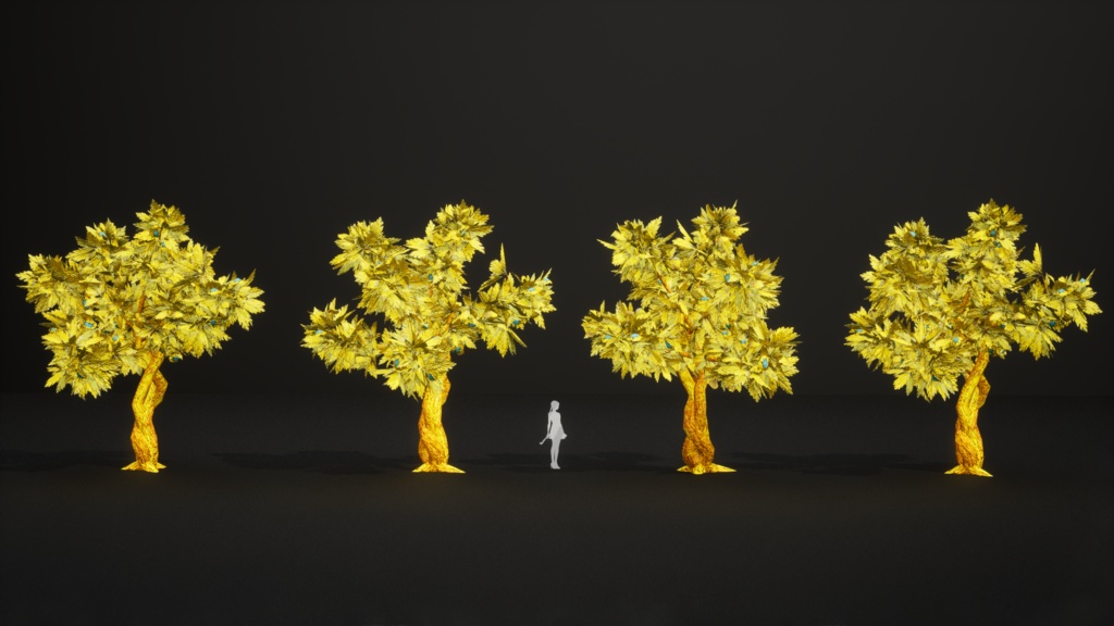 黄金の螺旋樹 ゴールデン・スパイラル・ツリー 3Dモデル