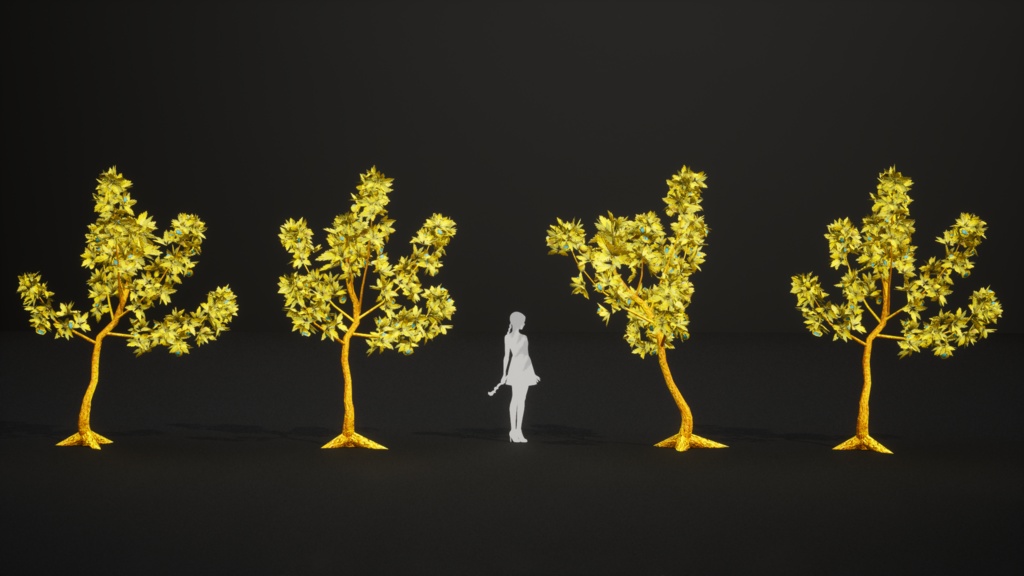 黄金の螺旋樹 ゴールデン・スパイラル・ツリー 3Dモデル