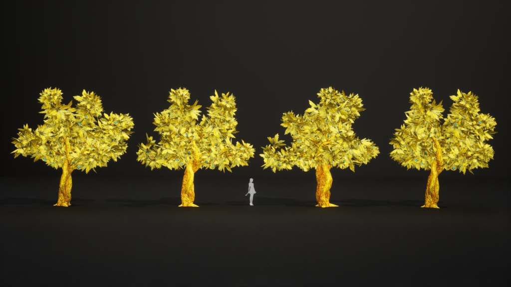 黄金の螺旋樹 ゴールデン・スパイラル・ツリー 3Dモデル