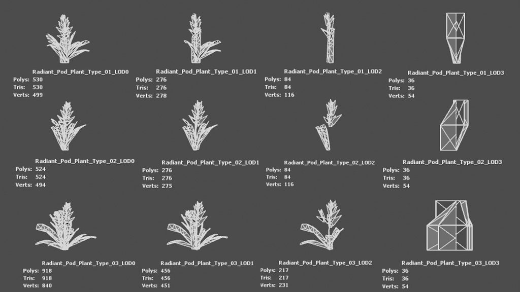 輝くポッドプラント ラディアント・ポッド・プラント 3Dモデル