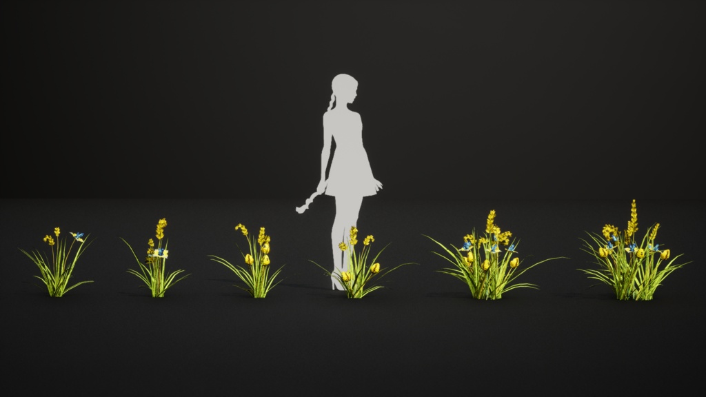 太陽の輝きを放つ サンバースト・ジェム・ファーン 3Dモデル