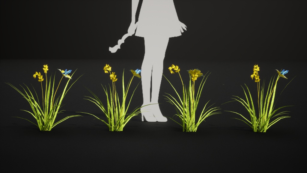 太陽の輝きを放つ サンバースト・ジェム・ファーン 3Dモデル