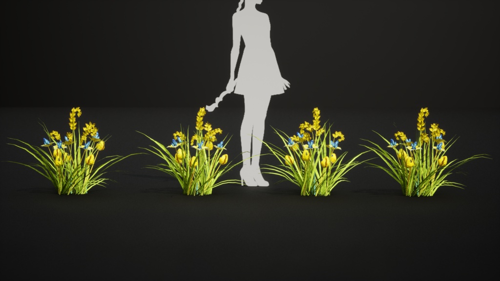 太陽の輝きを放つ サンバースト・ジェム・ファーン 3Dモデル