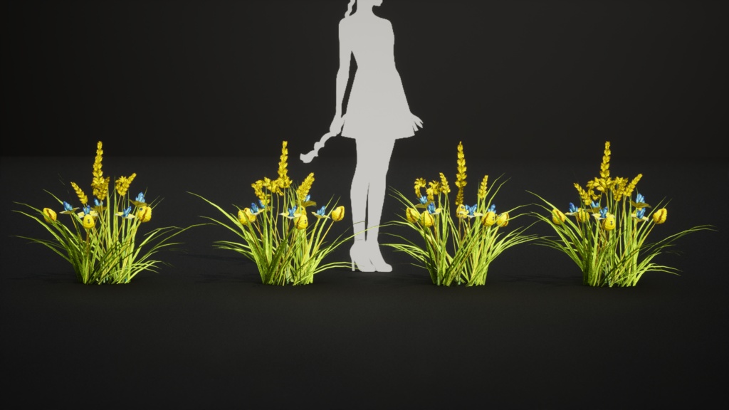 太陽の輝きを放つ サンバースト・ジェム・ファーン 3Dモデル