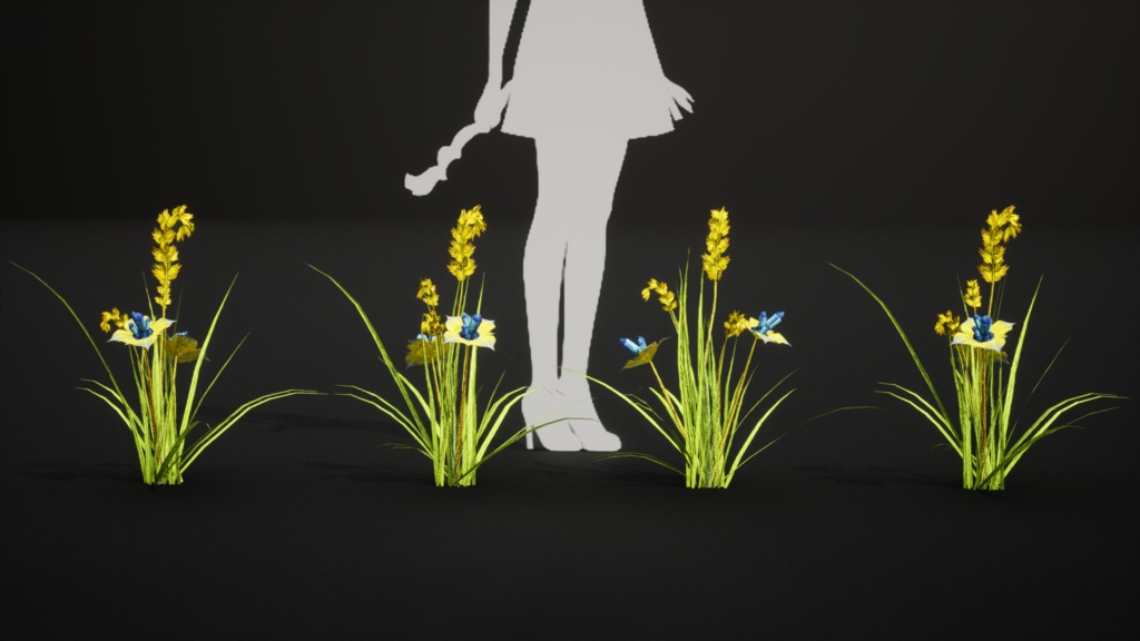 太陽の輝きを放つ サンバースト・ジェム・ファーン 3Dモデル