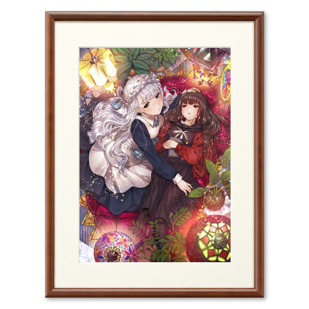 御令嬢とメイド複製画(プリモアート)