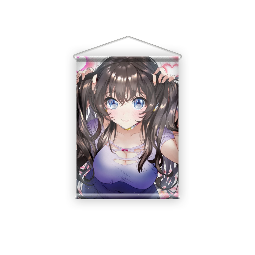 手ツインテ彼女タペストリー