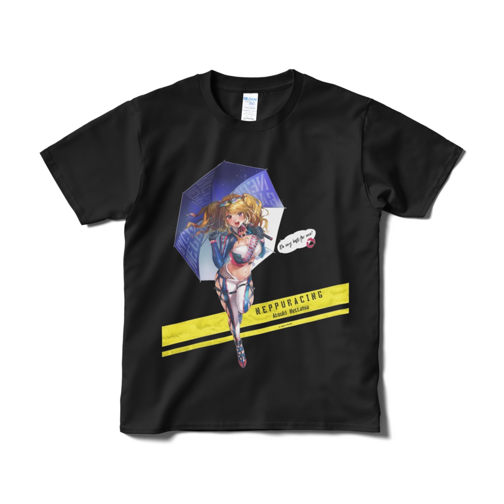 うわさのレースクイーンシンプルTシャツ_黒