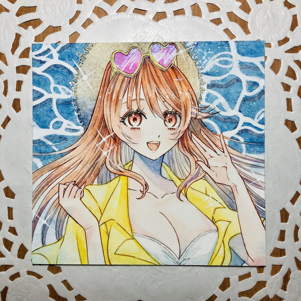 【水彩原画】真夏のマーメイド