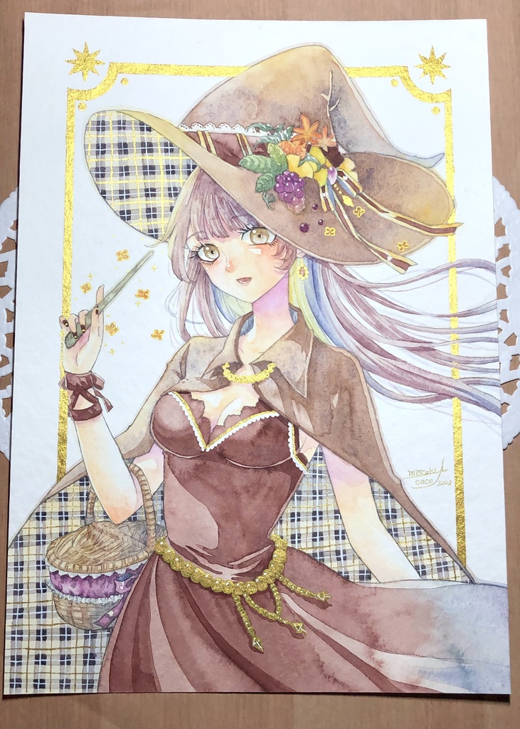 【大きめ原画】秋色の魔女