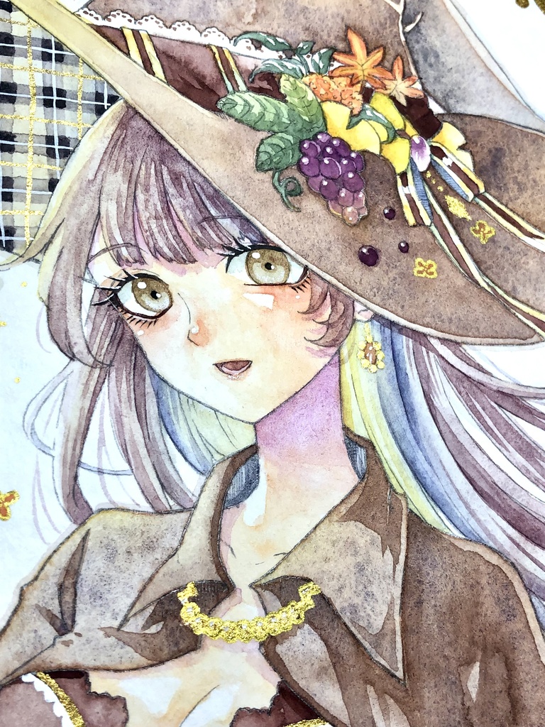【大きめ原画】秋色の魔女