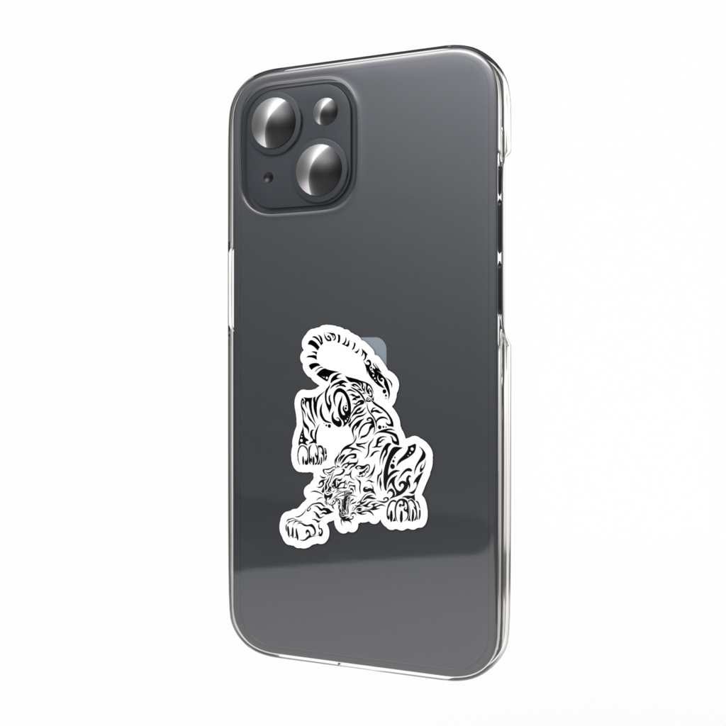 白虎トライバル(スマホステッカー)