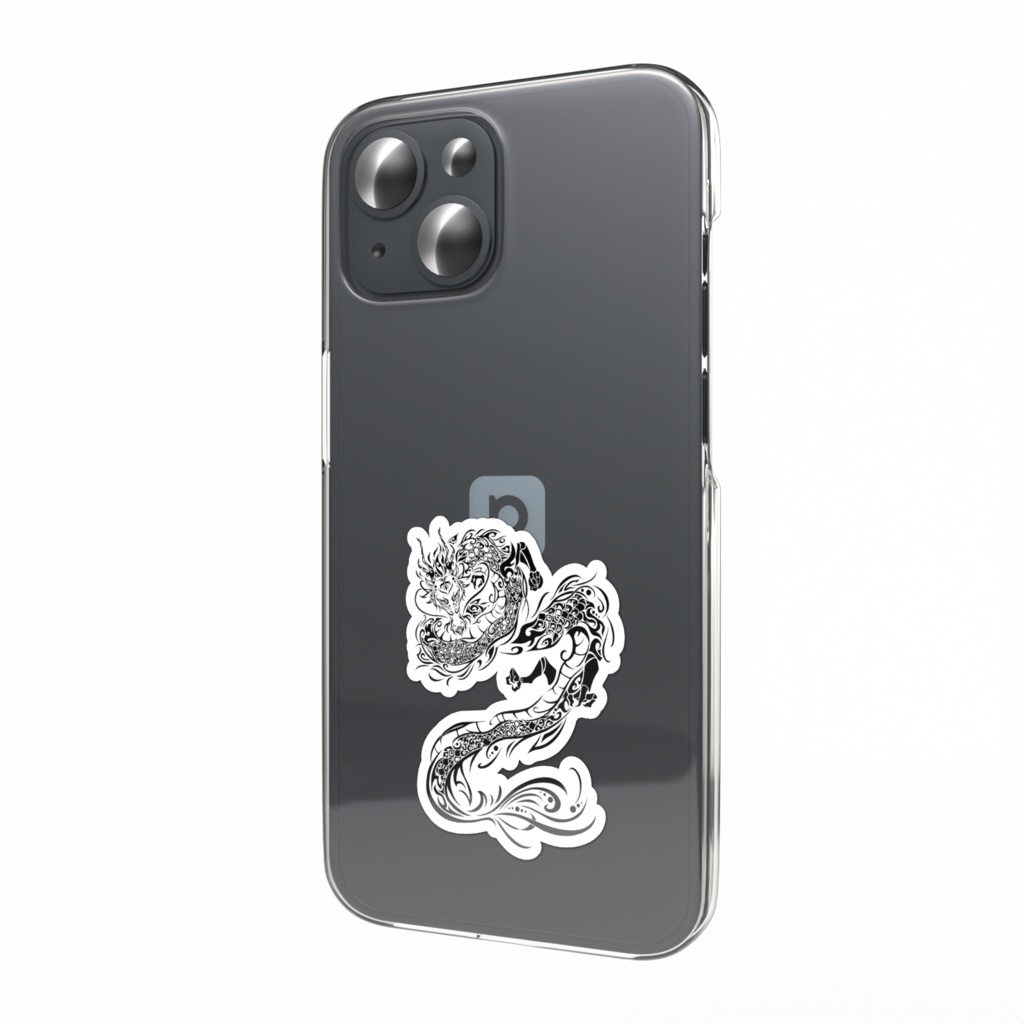 青龍 トライバル(スマホステッカー)