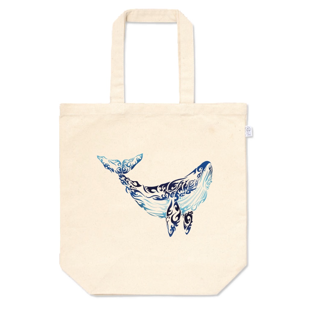 鯨 トライバル(トートバッグ)