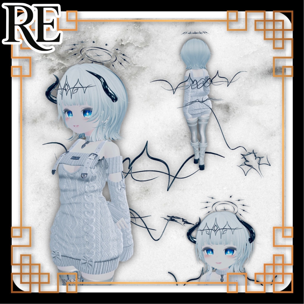 【RE.鋼線シリーズ】　羽.角.しっぽ.ヘイロー等 計5点