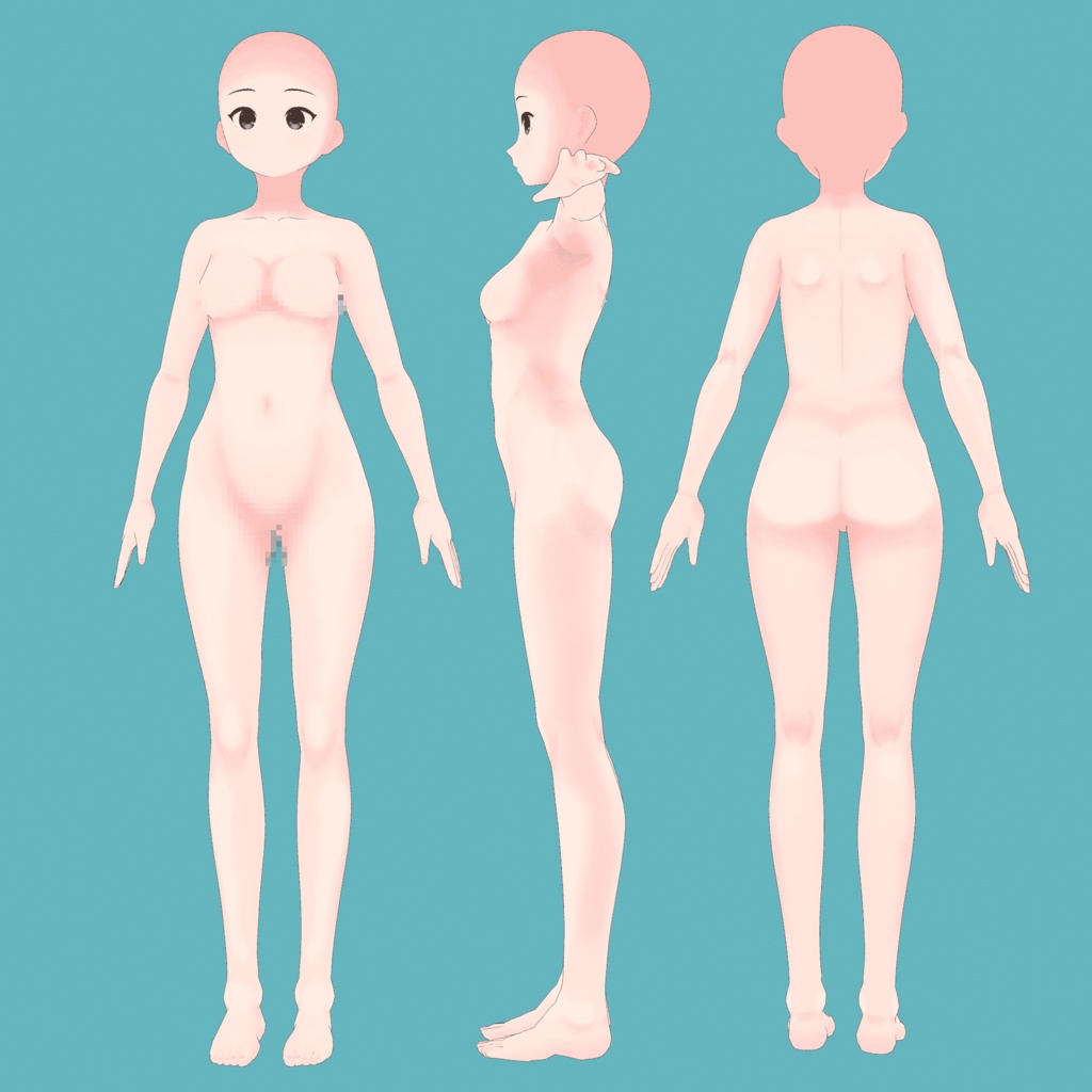 【無料】【CC0】Vroid用の低クオリティなお肌(男女両方あり)(おまけは口内テクスチャ)