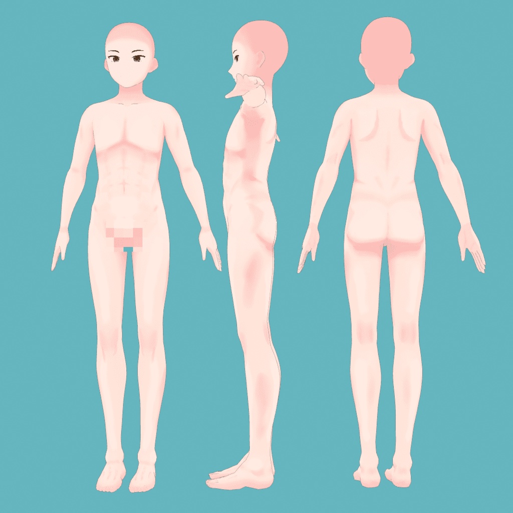 【無料】【CC0】Vroid用の低クオリティなお肌(男女両方あり)(おまけは口内テクスチャ)