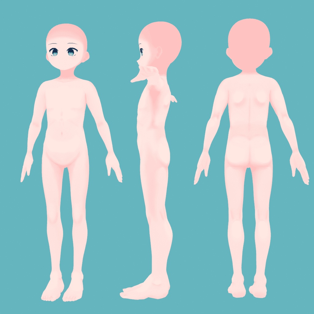 【無料】【CC0】Vroid用の低クオリティなお肌・お子さま肌