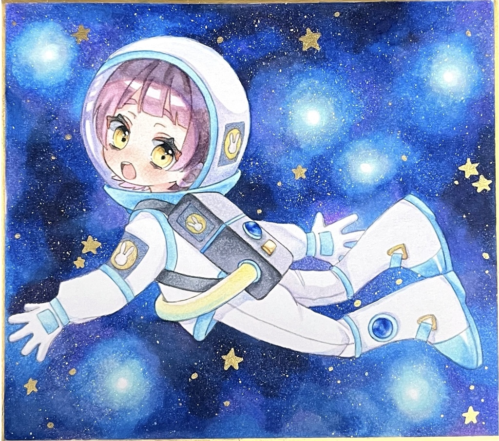 イラスト　原画　ミニ色紙