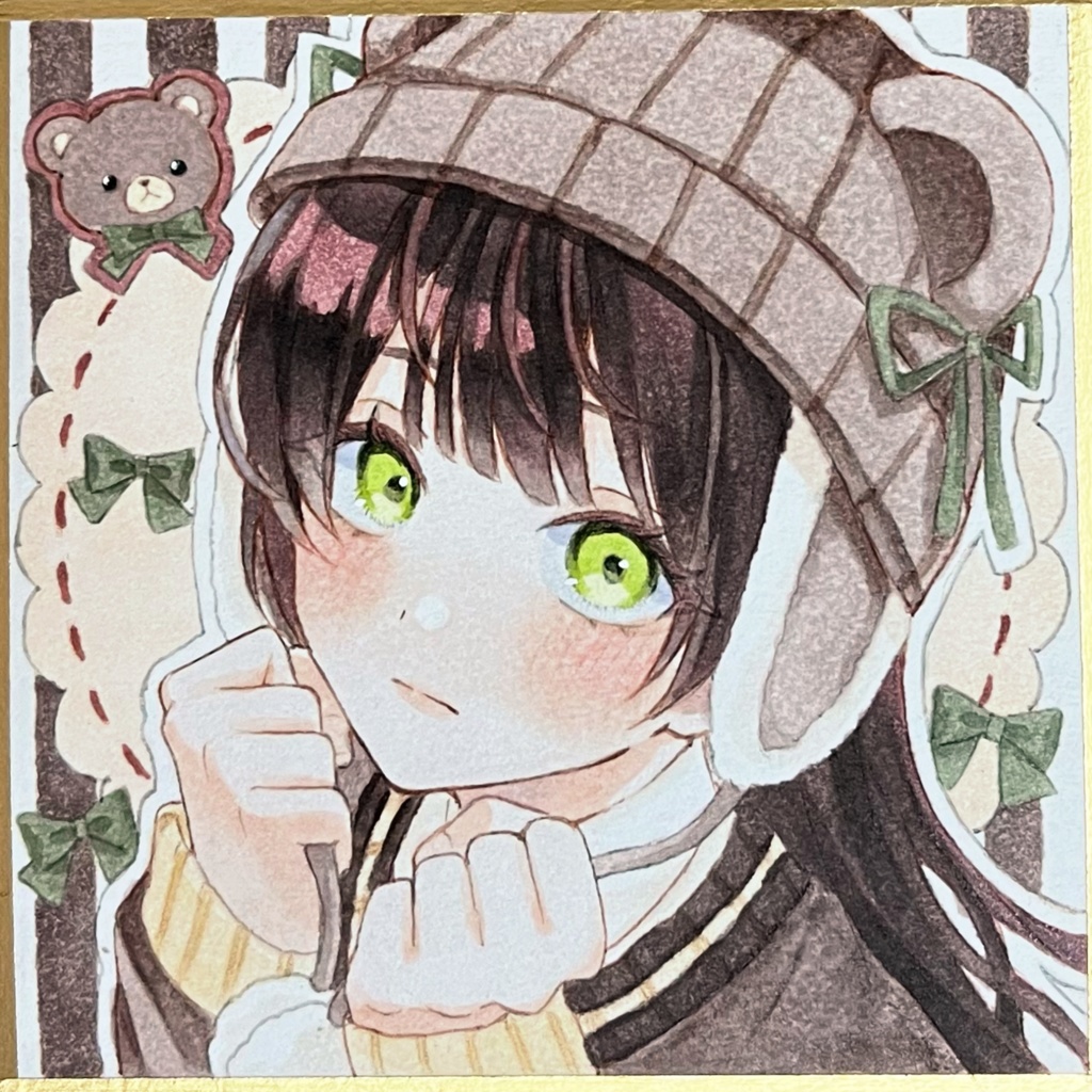 イラスト　原画　豆色紙
