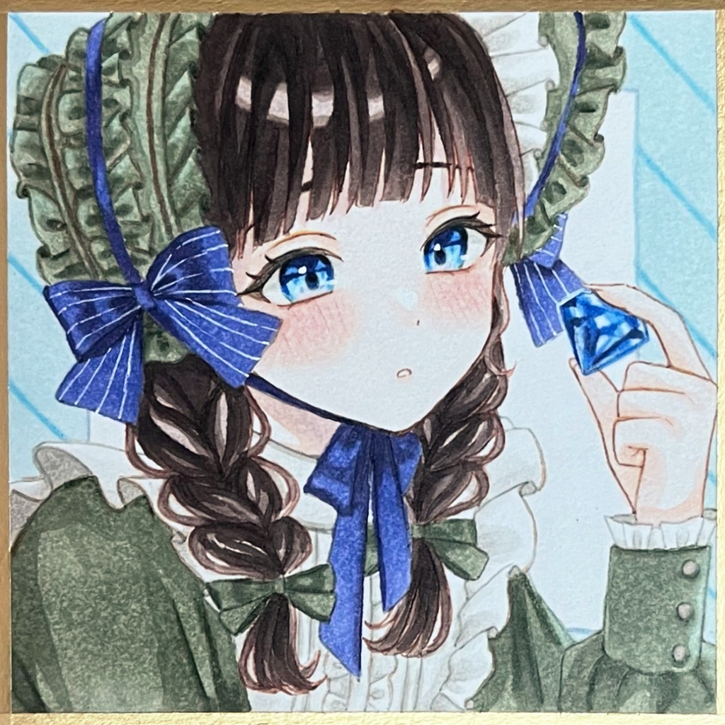 イラスト　原画　豆色紙